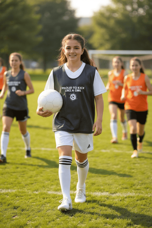 Girls Training Bibs - aged 10 - 14 - Custom Training Wear for Girls & Women in Football