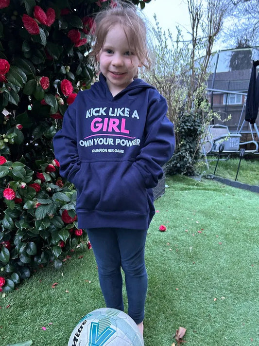 Kick Like a Girl Hoodie – Girls Sports Hoodie | Champion Her Game - Champion Her Game