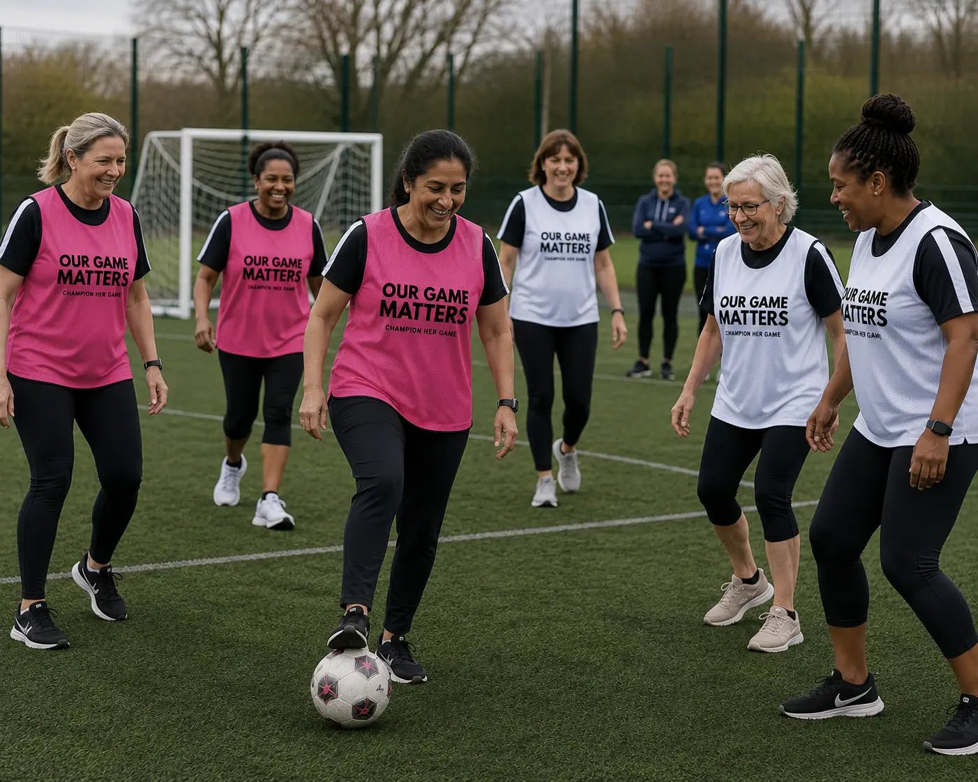 Our Game Matters Training Bibs – Walking Football, Schools & Grassroots Teams - Champion Her Game