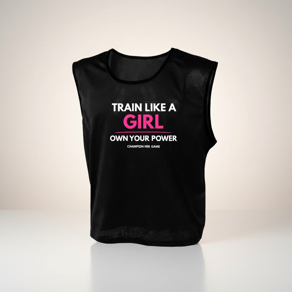 Train Like a Girl Training Bib – Girls Team & School Sport - Champion Her Game