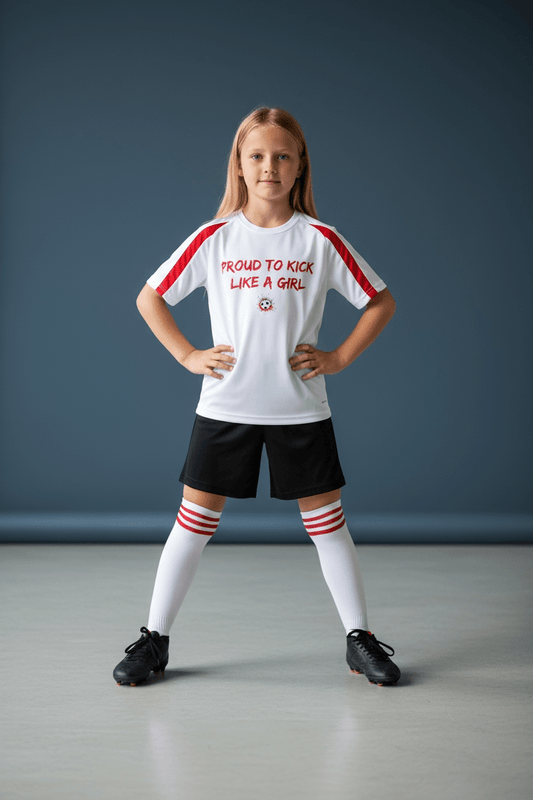 Training Tops for Girls - Proud To Kick Like A Girl - Proud Pitch Wear